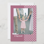 花のファミリーの日 カスタム写真 ホリデーカード (正面)