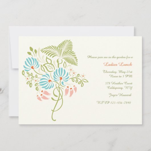 花のファンタジーの招待状 招待状 (正面)