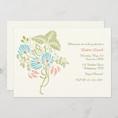 花のファンタジーの招待状 招待状 (正面/裏面)