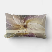 花のファンタジーの金ゴールドのナスの抽象美術の名前 ランバークッション (正面)