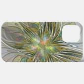 花のファンタジー モダン フラクタルアート ゴールドの花 Case-Mate iPhoneケース (裏面 (横))