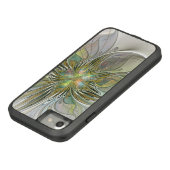 花のファンタジー モダン フラクタルアート ゴールドの花 Case-Mate iPhoneケース (ボトム)