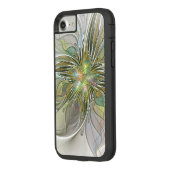 花のファンタジー モダン フラクタルアート ゴールドの花 Case-Mate iPhoneケース (裏面/左)