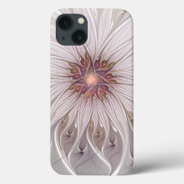 花のファンタジー、抽象的なモダンパステルフラワー iPhone 13ケース