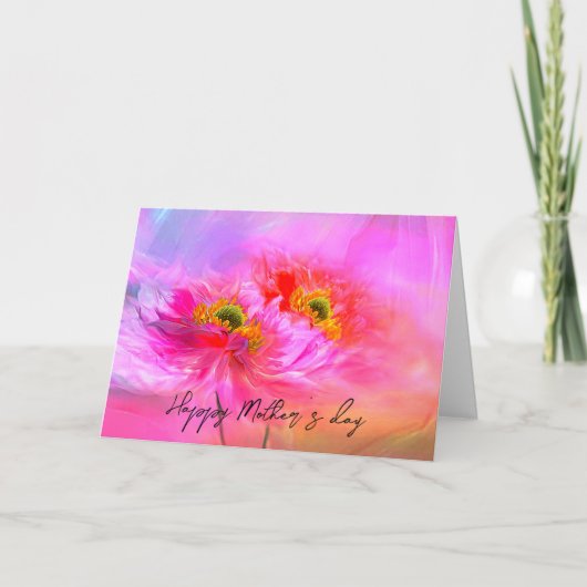 花のファンタジー 母の日 カード (正面)