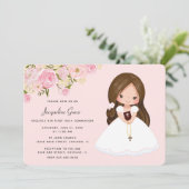 花のファーストコミュニオン招待状 招待状 (スタンド正面)