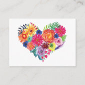 花のフィエスタ ウェディング ギフト レジストリー エンクロージャーカード (裏面)