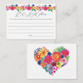 花のフィエスタ ブライダルシャワー デートナイトのアイデア エンクロージャーカード (正面/裏面)