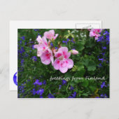 花のフィンランド、シリーズの1番目 ポストカード (正面/裏面)