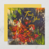 花のフィールドありがとうフラットカード サンキューカード (正面/裏面)