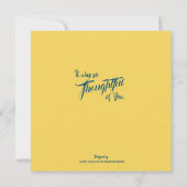 花のフィールドありがとうフラットカード サンキューカード (裏面)