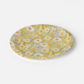 花のフィールドイエローオレンジ自然ハッピーおもしろい ペーパープレート (アングル)