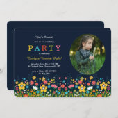 花のフィールドフォト招待状 招待状 (正面/裏面)