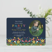 花のフィールドフォト招待状 招待状 (スタンド正面)