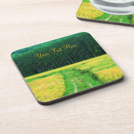 花のフィールド自然アートコースターセット コースター (左側)