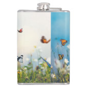 花のフィールド蝶フラスコ フラスク (裏面)