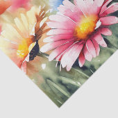 花のフィールド – ガーベラデイジー(B)水色 薄葉紙 (詳細)