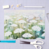 花のフィールド – クイーンアンズレース(C)水彩色 薄葉紙 (クラフト)