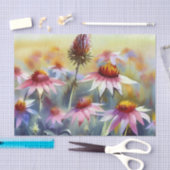 花のフィールド – スイカ(A)水色 薄葉紙 (クラフト)