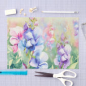 花のフィールド – スイートピー(B)水色 薄葉紙 (クラフト)