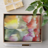 花のフィールド – チューリップ(B)水色 薄葉紙 (ギフト)