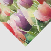 花のフィールド – チューリップ(D)水色 薄葉紙 (詳細)