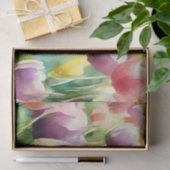 花のフィールド – チューリップ(D)水色 薄葉紙 (ギフト)