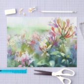 花のフィールド – ハニーサックル(A)水色 薄葉紙 (クラフト)