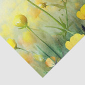 花のフィールド – バターカップ(A)水色 薄葉紙 (詳細)