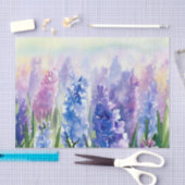 花のフィールド – ヒヤシンス(D)水色 薄葉紙 (クラフト)