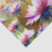 花のフィールド – ベニバナ(D)水色 薄葉紙 (詳細)