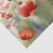 花のフィールド – ポピー(B)水色 薄葉紙 (詳細)