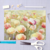 花のフィールド – ランヌカルス(D)水色 薄葉紙 (クラフト)