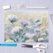 花のフィールド – 粉塵ミラー(C)水色 薄葉紙 (クラフト)