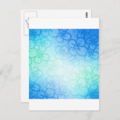 花のフィールド – 青 ポストカード (正面/裏面)