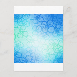 花のフィールド – 青 ポストカード