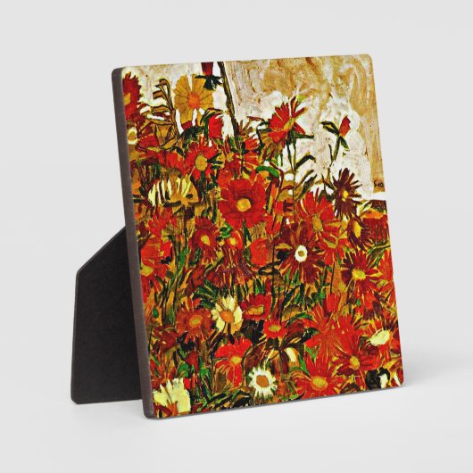 花のフィールド – Egon Schieleのアートワーク、 フォトプラーク (正面)