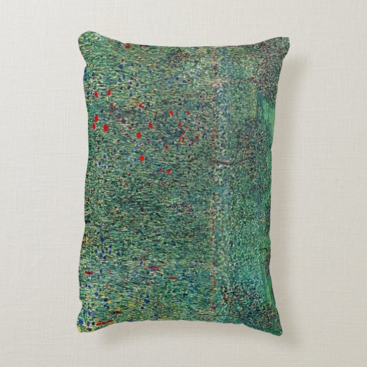 花のフィールドLitzlbergクリムト、ヴィンテージ風景 アクセントクッション (裏面(縦))