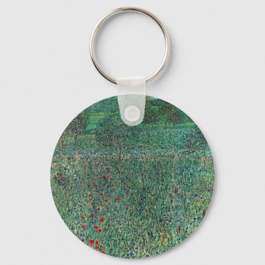花のフィールドLitzlbergクリムト、ヴィンテージ風景 キーホルダー (正面)