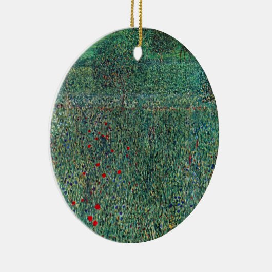 花のフィールドLitzlbergクリムト、ヴィンテージ風景 セラミックオーナメント (右)