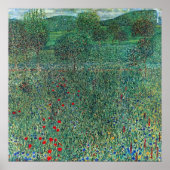 花のフィールドLitzlbergクリムト、ヴィンテージ風景 ポスター (正面)