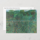 花のフィールドLitzlbergクリムト、ヴィンテージ風景 ポストカード (正面/裏面)