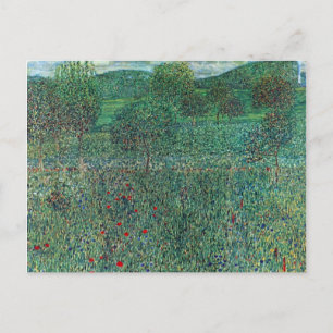 花のフィールドLitzlbergクリムト、ヴィンテージ風景 ポストカード