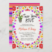 花のフェスタのカップルのシャワーの招待状 招待状 (正面/裏面)