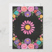 花のフェスタのベビーシャワーのメキシコ花の招待 招待状 (裏面)