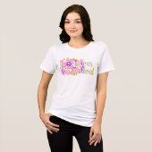 花のフェスティバル色 トライブレンドＴシャツ (正面全面)