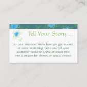 花のフェミニン咲いたデザイナーの名刺 割引カード (裏面)