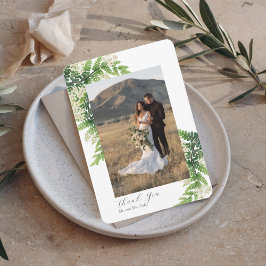 花のフェルン写真ありがとうウェディング サンキューカード