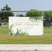 花のフェンス 結婚しました カーバナー 横断幕 (インサイチュ)