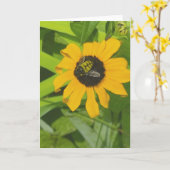花のフォトグリーティングカード空白ので休む カード (黄色い花)